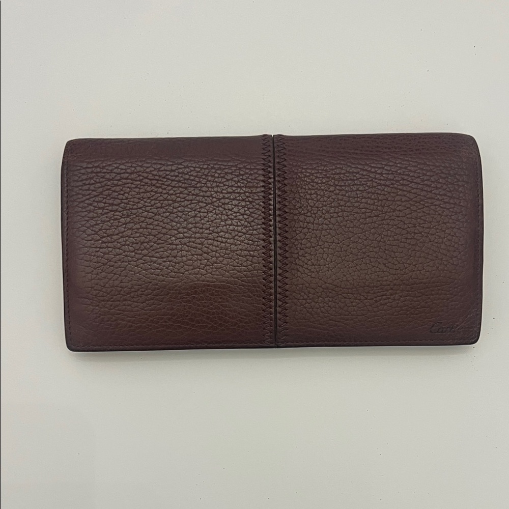 🔥Cartier🔥👠💍Vintage Beautiful Dark Leather Wallet